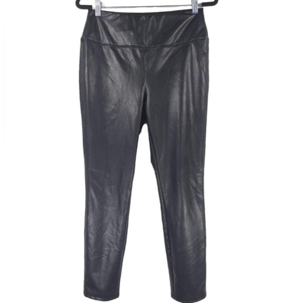 Soft Surroundings Faux Leather‎ Pull on Leggings Pants 2FT97 SMALL
